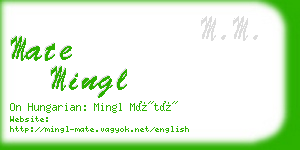 mate mingl business card